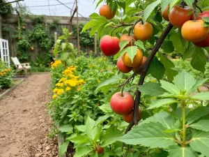 Drzewka kolumnowe w ogrodzie owocowym